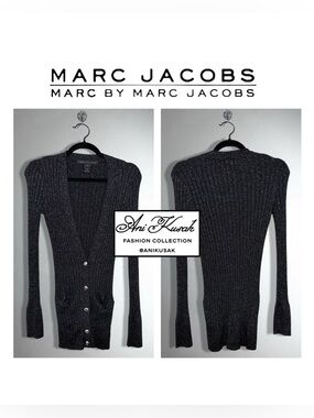 Marc by Marc Jacobs Metallic Ribbed Cardigan